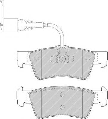 Комплект тормозных колодок, дисковый тормоз FERODO FSL1647