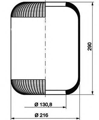 Кожух пневматической рессоры PE Automotive 084.085-10A
