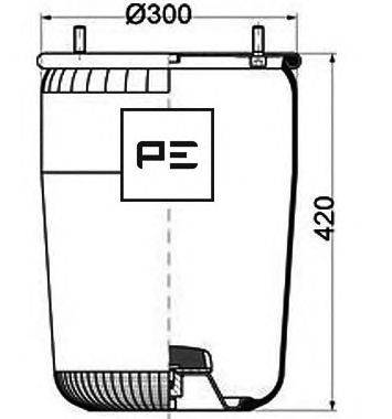 Кожух пневматической рессоры PE Automotive 084.116-71A