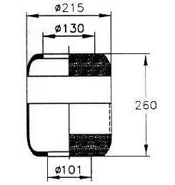 Кожух пневматической рессоры PE Automotive 084.151-30A