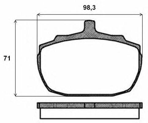 Комплект тормозных колодок, дисковый тормоз BREMBO P 52 005