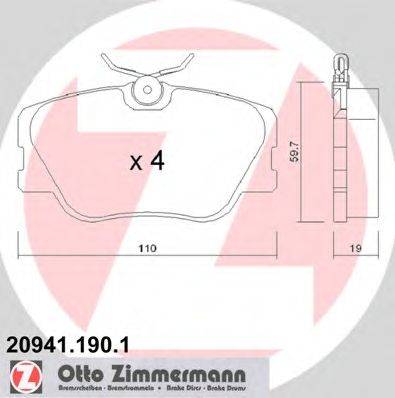 Комплект тормозных колодок, дисковый тормоз NK 22308