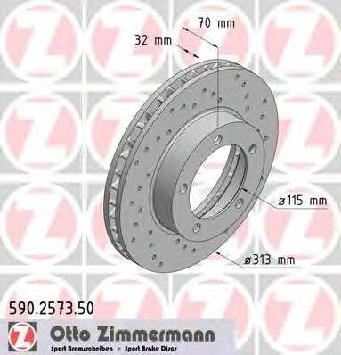 Тормозной диск ZIMMERMANN 590.2573.50