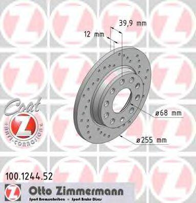 Тормозной диск ZIMMERMANN 100124452