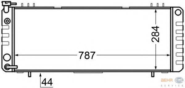 Радиатор, охлаждение двигателя HELLA 8MK 376 705-771