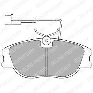 Комплект тормозных колодок, дисковый тормоз DELPHI LP1536