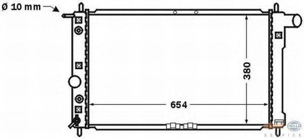 Радиатор, охлаждение двигателя HELLA 8MK 376 767-201