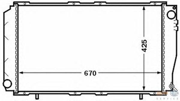 Радиатор, охлаждение двигателя HELLA 8MK376772601