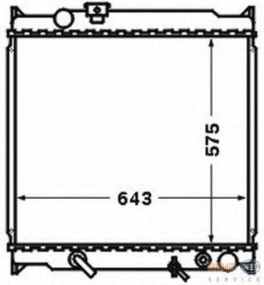 Радиатор, охлаждение двигателя HELLA 8MK 376 773-401