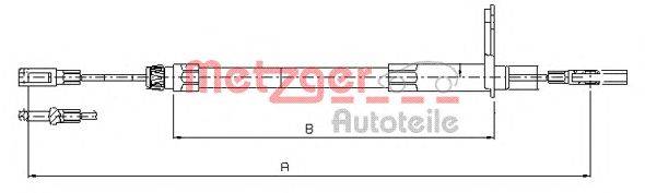 Трос, стояночная тормозная система METZGER 10.9431