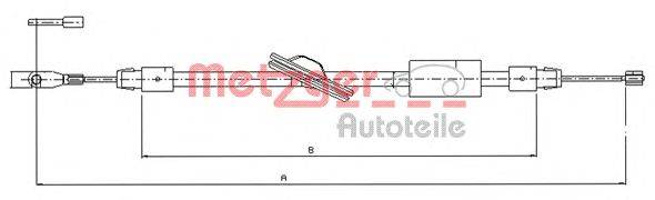 Трос, стояночная тормозная система METZGER 109437