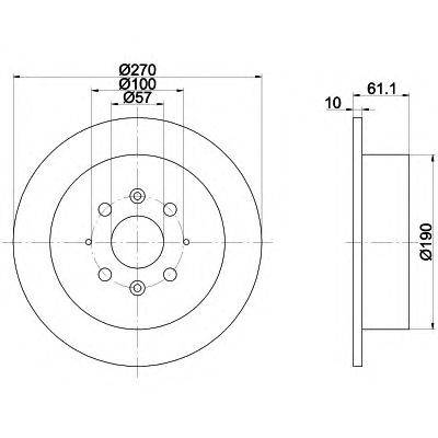 Тормозной диск HELLA 8DD 355 112-831