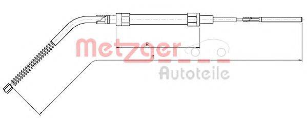 Трос, стояночная тормозная система METZGER 104134
