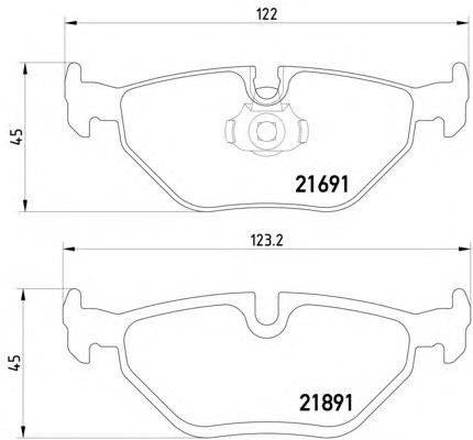 Комплект тормозных колодок, дисковый тормоз HELLA 8DB355007981