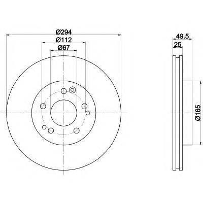 Тормозной диск HELLA 8DD 355 103-031