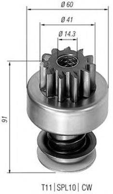 Ведущая шестерня, стартер MAGNETI MARELLI 940113020108