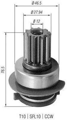 Ведущая шестерня, стартер MAGNETI MARELLI 940113020223