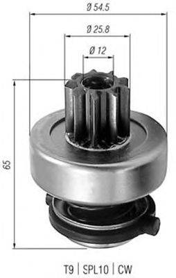 Ведущая шестерня, стартер MAGNETI MARELLI 940113020253