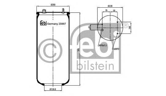 Кожух пневматической рессоры FEBI BILSTEIN 20887