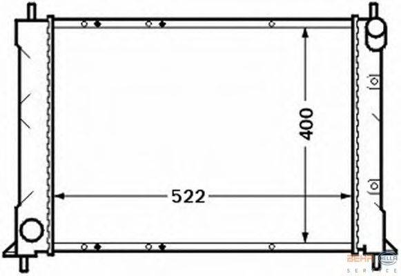 Радиатор, охлаждение двигателя BEHR HELLA SERVICE 8MK 376 772-201