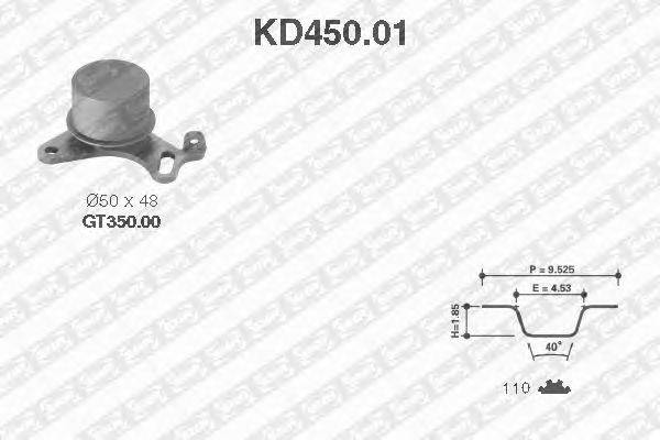 Комплект ремня ГРМ SNR KD450.01