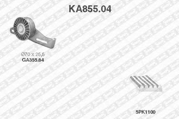 Поликлиновой ременный комплект SNR KA855.04
