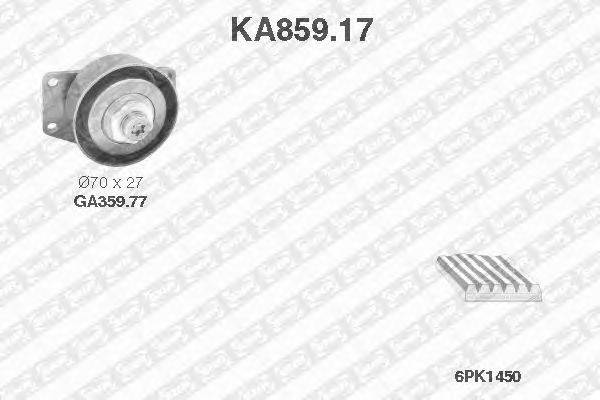 Поликлиновой ременный комплект SNR KA859.17