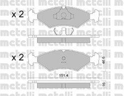 Комплект тормозных колодок, дисковый тормоз METELLI 22-0029-2