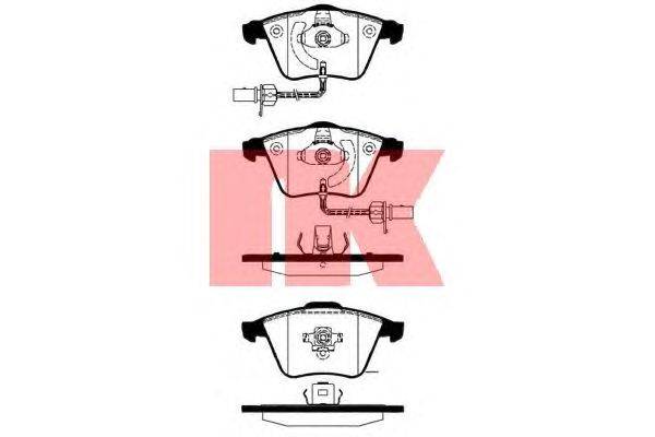 Комплект тормозных колодок, дисковый тормоз NK 224782