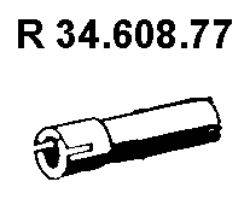 Труба выхлопного газа TESH 460059