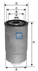 Топливный фильтр UFI 24.H2O.00