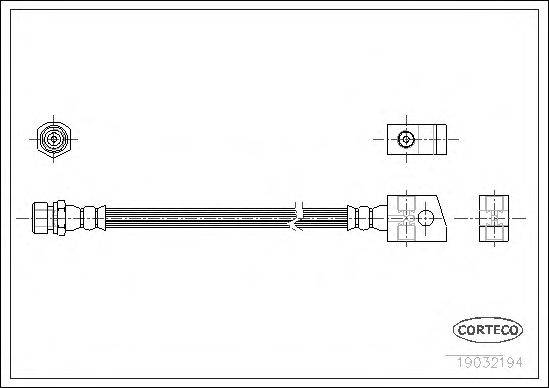 Тормозной шланг CORTECO 19032194
