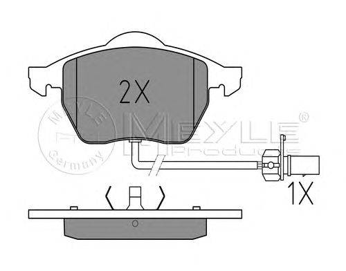 Комплект тормозных колодок, дисковый тормоз MEYLE 0252184919PD