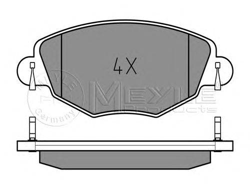 Комплект тормозных колодок, дисковый тормоз MEYLE 025 232 7918