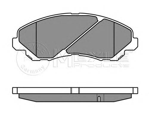 Комплект тормозных колодок, дисковый тормоз MEYLE 025 235 8416/W