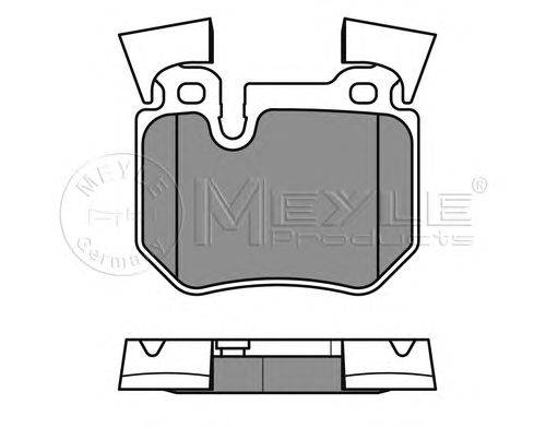 Комплект тормозных колодок, дисковый тормоз MEYLE 025 243 1517