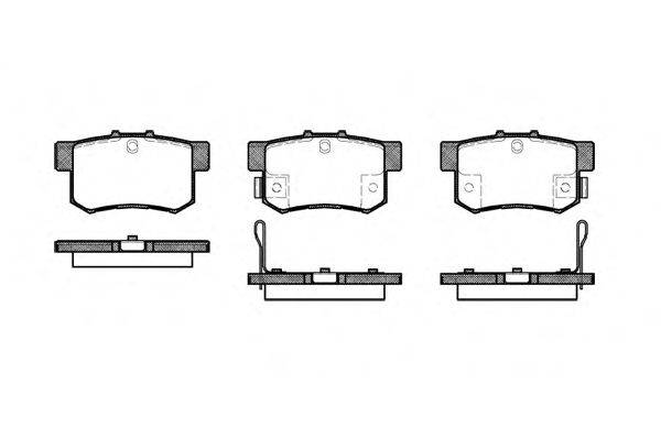 Комплект тормозных колодок, дисковый тормоз ROADHOUSE 232522