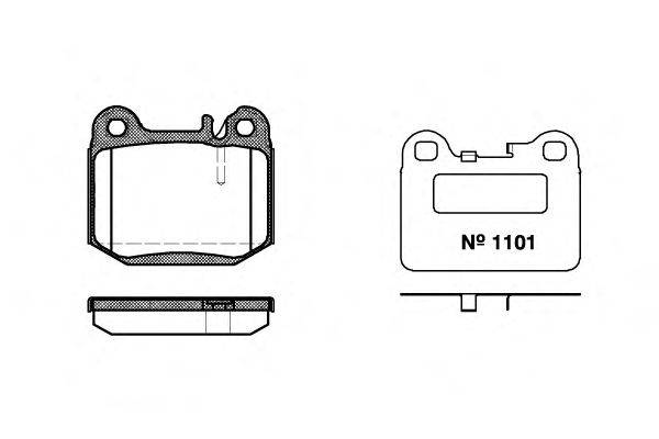 Комплект тормозных колодок, дисковый тормоз REMSA 001440