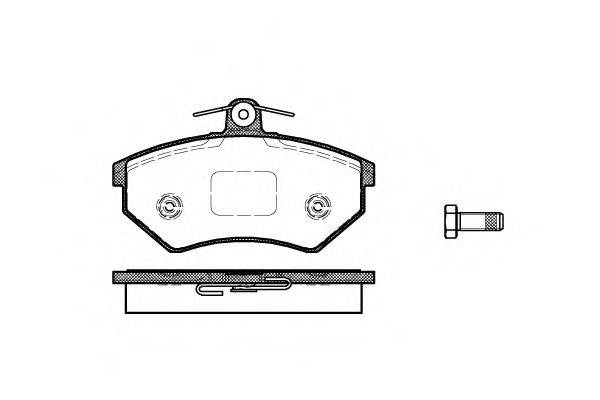 Комплект тормозных колодок, дисковый тормоз REMSA 0134.40