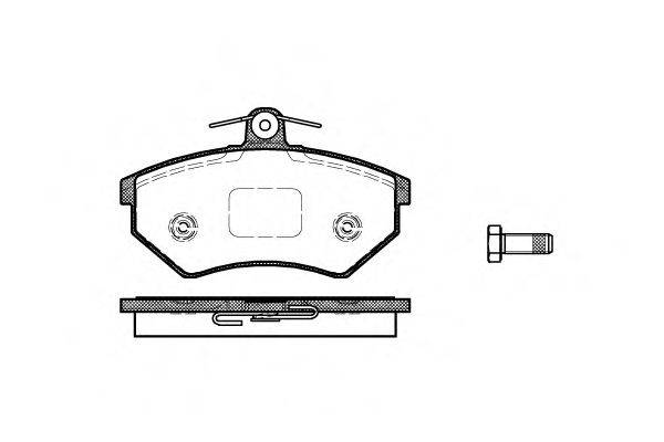 Комплект тормозных колодок, дисковый тормоз REMSA 0134.50