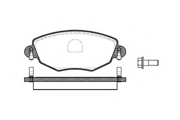 Комплект тормозных колодок, дисковый тормоз REMSA 077600
