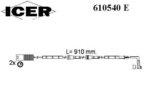 Сигнализатор, износ тормозных колодок ICER 610540 E