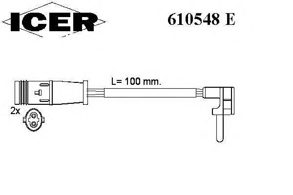 Сигнализатор, износ тормозных колодок ICER 610548E