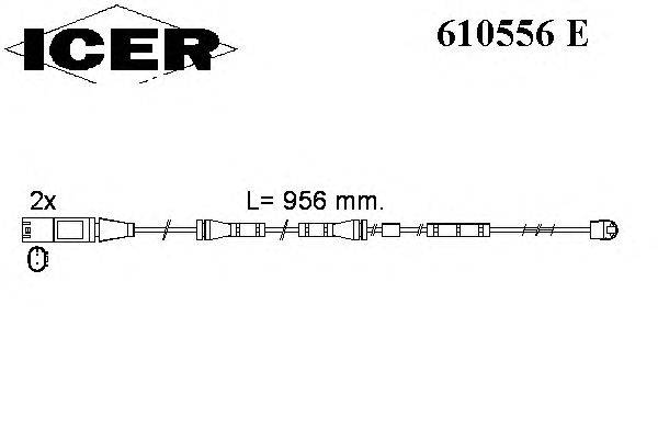 Сигнализатор, износ тормозных колодок ICER 610556 E