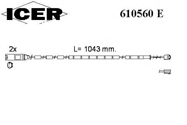 ICER (НОМЕР: 610560 E) Сигнализатор, износ тормозных колодок