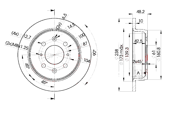 Тормозной диск ICER 78BD0817