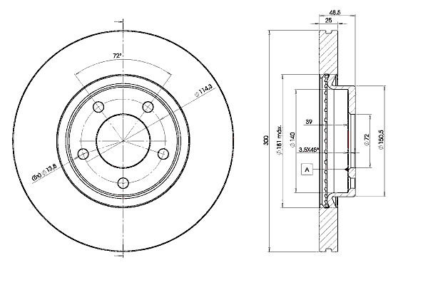 Тормозной диск ICER 78BD3273