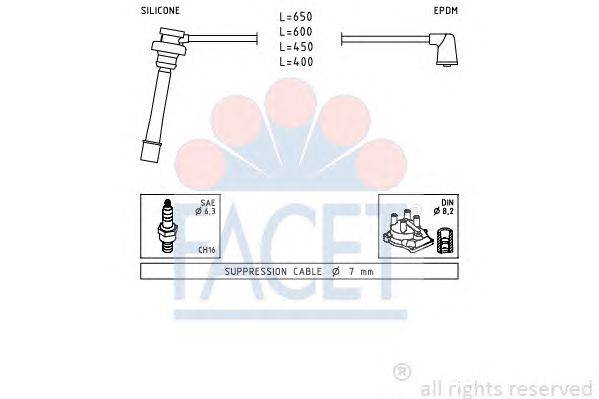 Комплект проводов зажигания FACET 4.9278