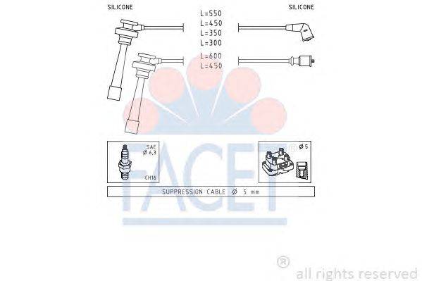 Комплект проводов зажигания FACET 49344