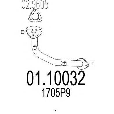 Труба выхлопного газа MTS 01.10032